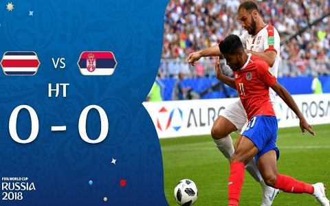 ЖЧ. Коста-Рика-Сербия 0:0. Биринчи бўлим статистикаси 